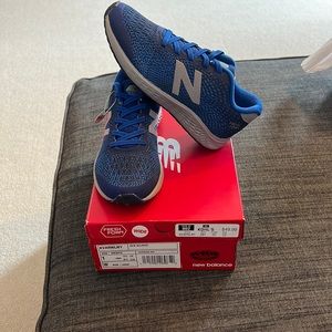 Blue boys wide width New Balance sneakers
